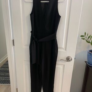 H&M Black Sleeveless Jumpsuit with Tie Waist